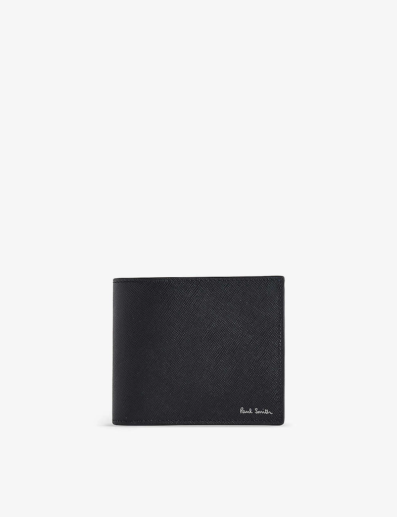 Paul Smith Black Graphic-print Leather Wallet